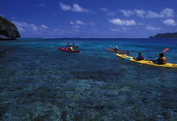 Heading out for another amazing day sea kayaking in Fiji