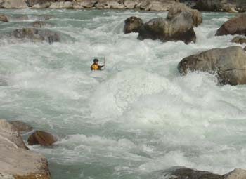 Brilliant white water on the Tamur